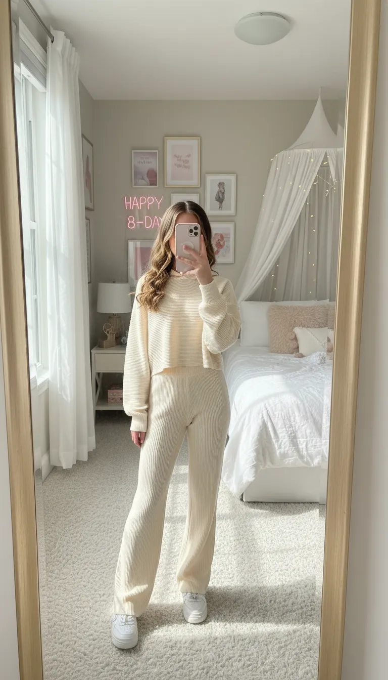 Chic loungewear set, ultimate comfort for 15th Birthday Outfit Ideas.