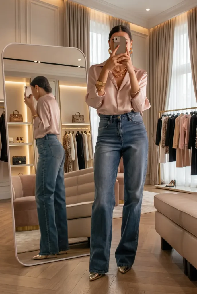 A white top and jeans paired with a blazer, perfect for Casual Classy 20th Birthday Outfit Ideas.