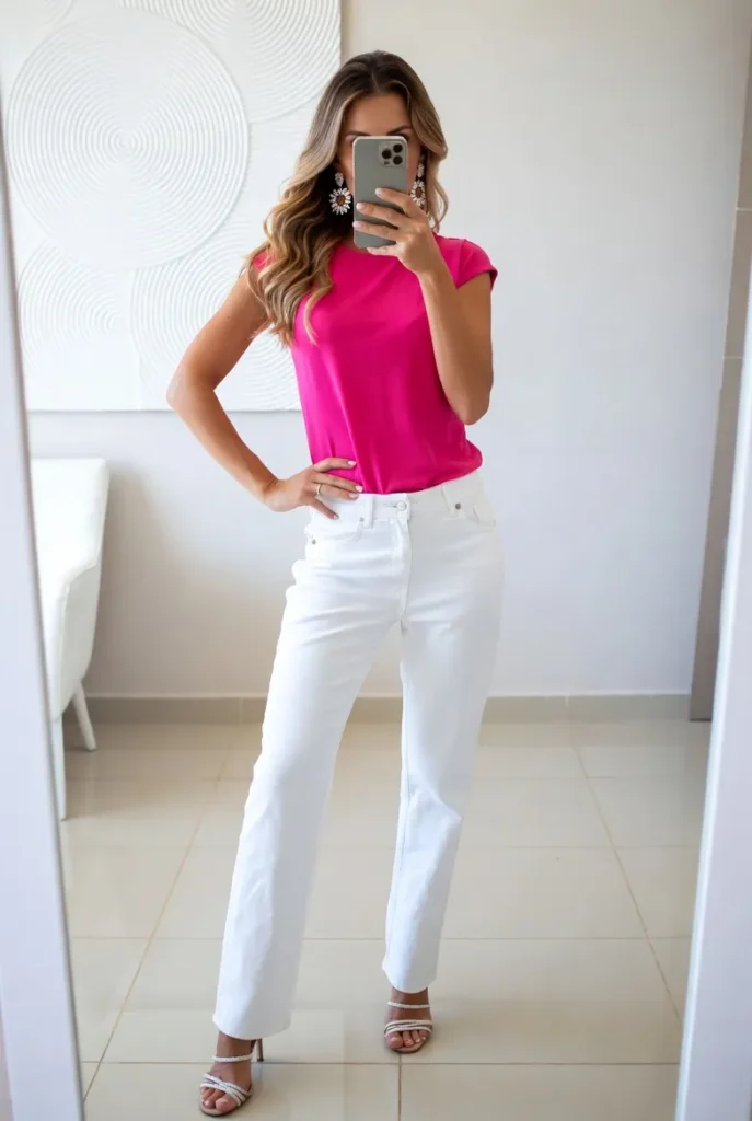 White + Bold Colors for summers