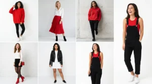 20 Casual Red Black & White Outfits