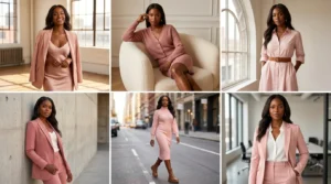 Collage of stylish Black women in various pink outfits – All Pink Outfit Ideas for Black Women